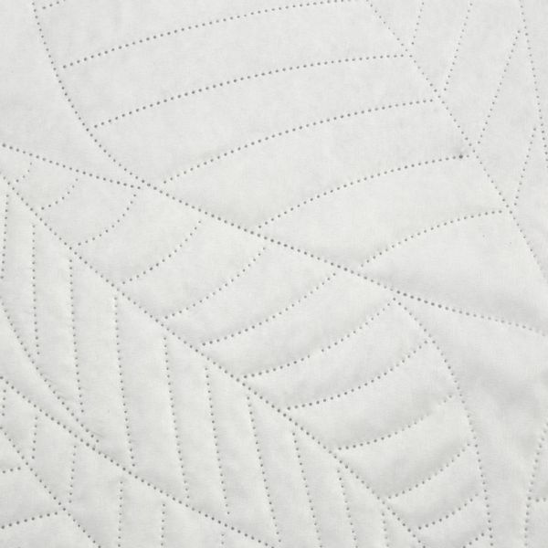 Narzuta dekoracyjna BONI-6 170x210 liście biała zdjęcie 2