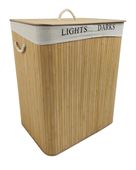 Kosz bambusowy na pranie z pokrywką 105 L naturalny