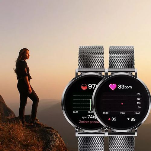 SMARTWATCH ENTER AURA - FUNKCJE ZDROWOTNE TĘTNO KALORIE KROKI ROZMOWY SMS na Arena.pl