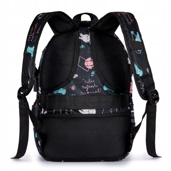 Plecak TORNISTER szkolny dziecięcy pojemny wzory czarny Klasy 1-3 Odblaski zdjęcie 6