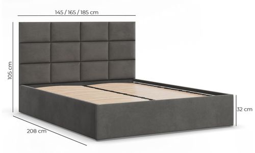 Łóżko Ramowe YORK BEŻOWE Tapicerowane Podwójne 140x200 na Arena.pl