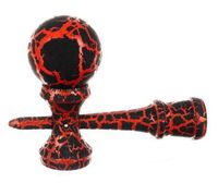 KENDAMA Japońska gra zręcznościowa drewno Kolor - Czerwony