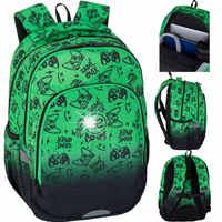 Plecak szkolny Prime Pro Game Over gradient green dla chłopca Coolpack
