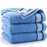 Ręcznik RONDO 70x140cm NIEBIESKI-Bawełna Egipska