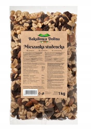 MIESZANKA STUDENCKA 5 KG 5000 G ORZECHY MIX BAKALIE PRZEKĄSKA BAKALIOWA na Arena.pl