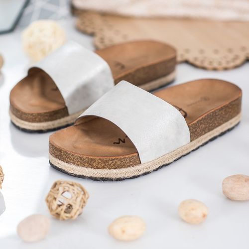 Modne Srebrne Klapki r.41 na Arena.pl