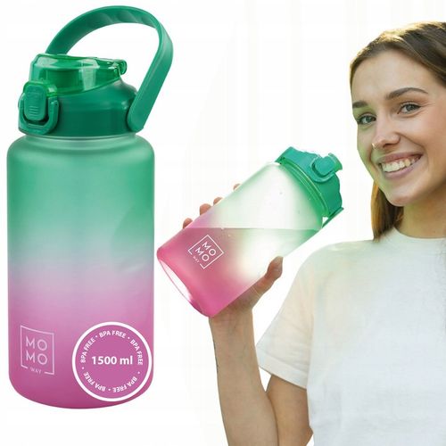 Szczelna BUTELKA NA WODĘ ze słomką MOMO WAY BIDON bpa free 1500ml na Arena.pl