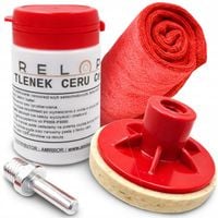 ZESTAW DO POLEROWANIE SZYB SZKŁA TLENEK CERU FILC