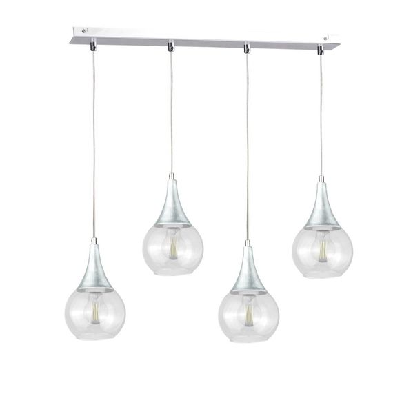Lampa wisząca 4xE27 LACRIMA CLEAR SILVER zdjęcie 1