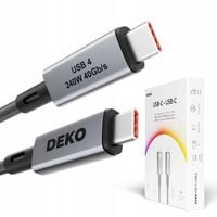 KABEL USB C SZYBKIE ŁADOWANIE USB TYP C DO APPLE Thunderbolt 240W USB4 1M