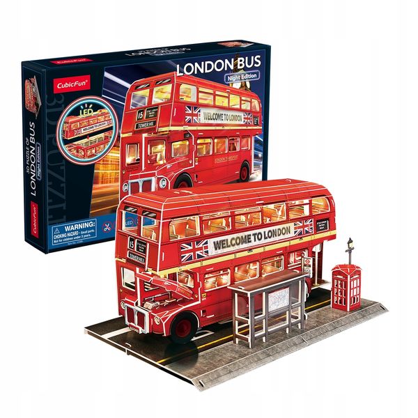 Cubic Fun Puzzle 3D Londyński Autobus 5386 zdjęcie 3