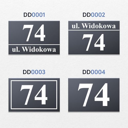 NUMER DOMU numer na dom TABLICZKA ADRESOWA Z NUMEREM DOMU antracyt + KOŁKI na Arena.pl
