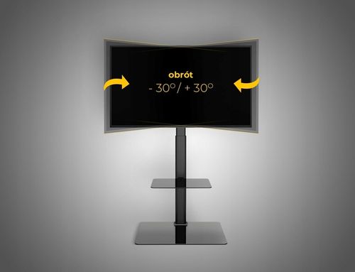 Podłogowy STOJAK TV pod telewizor z półką Uniwersalny Obrotowy na Arena.pl