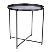 Okrągły stolik kawowy Moon DP-F80 titanium Moos Home metalowy tytan