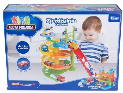 Dumel Flota Miejska Zjeżdżalnia z miękkim AUTKIEM parking 12m+ na Arena.pl