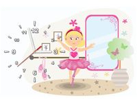 60CM 40CM ZEGAR OBRAZ BALETNICA LENA DRUK PŁÓTNO RAMA