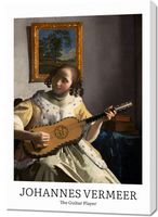 Obraz 70x100cm Design Guitar Player, Vermeer Vintage do Salonu