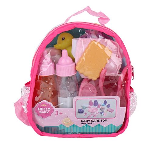 Zestaw dla lalki nocnik butelka śliniak plecak – akcesoria do karmienia na Arena.pl
