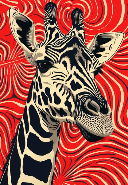 Plakat 68x98cm Wzrok Żyrafy zdjęcie 1