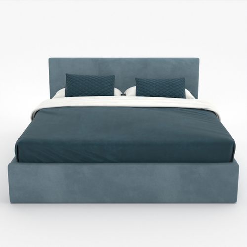 ŁÓŻKO TAPICEROWANE DO SYPIALNI 120x200 ŁÓŻKO PODWÓJNE Z POJEMNIKIEM MORSKIE na Arena.pl