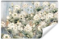 Fototapeta Do Jadalni KWIATY Lotosu Liście Abstrakcja 315cm x 210cm