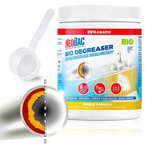 Tłuszcze Odtłuszczanie Kanalizacji Usuwa ZAPACHY NeoBac Odtłuszczacz na Arena.pl