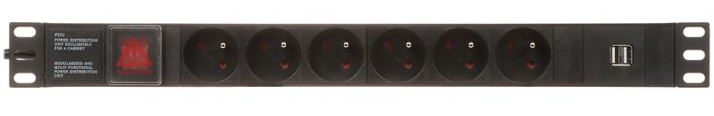 LISTWA ZASILAJĄCA PD-6/R-USB zdjęcie 1