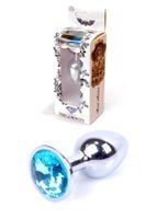 plug jewellery silver plug  light blue