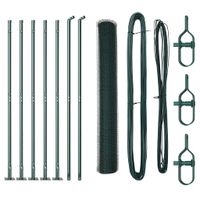 Ogrodzenie z słupkami Zielony 1.2 x 10 m Stal pokryta PCV