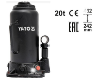 YATO PODNOŚNIK HYDRAULICZNY SŁUPKOWY BUTELKOWY 20T 24-45CM SAMOCHODOWY