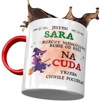 Kubek Czerwony Dla Sary Koleżanki Prezent Z Nadrukiem Ze Zdjęciem