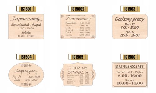 Grawer TABLICZKA DREWNIANA zapraszamy godziny otwarcia A5 personalizowana na Arena.pl