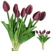 TULIPANY BUKIET TULIPANÓW GUMOWANE GUMOWE SILIKONOWE JAK ŻYWE 7SZT
