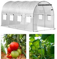 Tunel ogrodowy foliowy biały szklarnia folia 6x3x2m 18m2