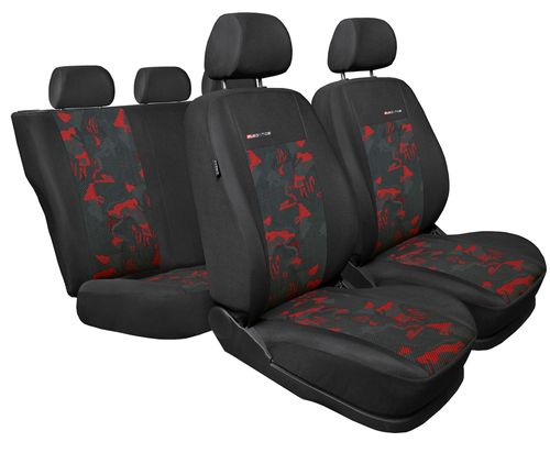 Uniwersalne welurowe pokrowce ELEGANCE CZERWONE SKODA SUPERB I II III na Arena.pl