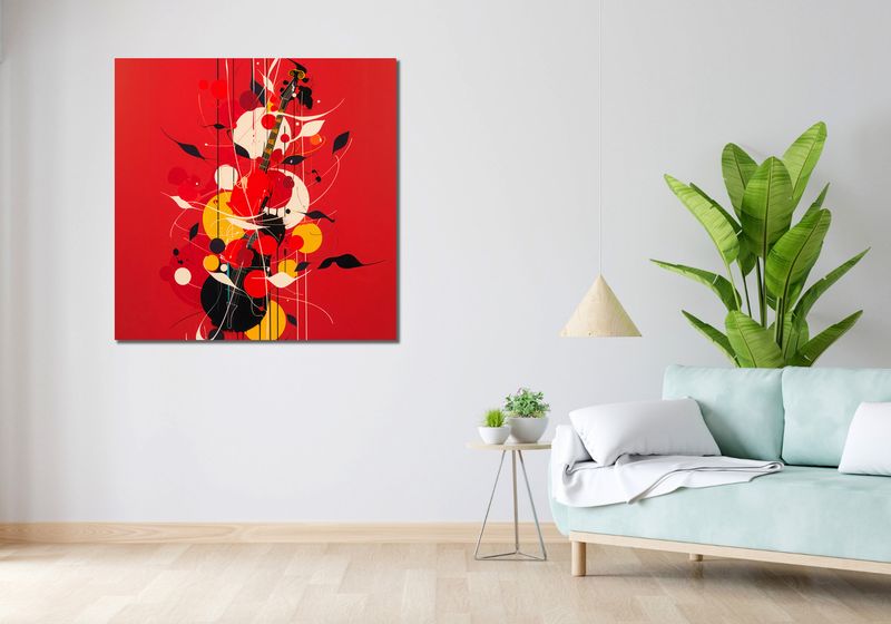 Obraz 100x100cm Melodyjna Barwa zdjęcie 2
