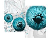 80CM 70CM 2 ELEME OBRAZ RAMA TURKUSOWE DMUCHAWCE 2 DRUK ŚCIENNY PŁÓTNO