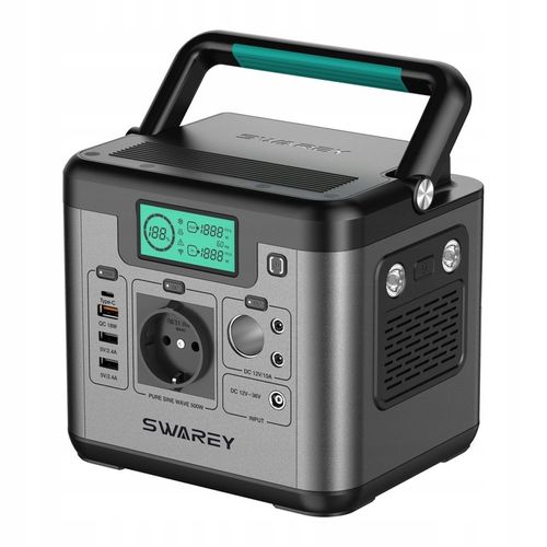 POWER BANK GENERATOR SOLARNY SWAREY 518Wh type C PD 65W+100W SOLAR na Arena.pl