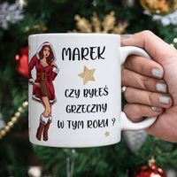 Mikołajkowy kubek z imieniem dla mężczyzny