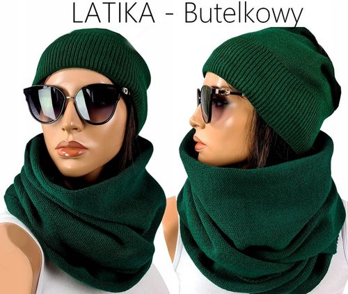 POLSKI KOMPLET CZAPKA + DUŻY KOMIN CIEPŁY - KOLORY na Arena.pl