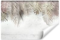 Fototapeta Do Jadalni LIŚCIE Palmowe Beton Abstrakcja 3D 315cm x 210cm