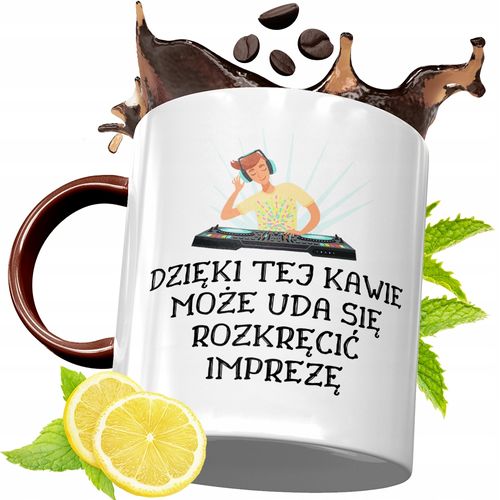 Kubek Bordowy Dla Dja Na Urodziny Prezent Z Nadrukiem Ze Zdjęciem na Arena.pl