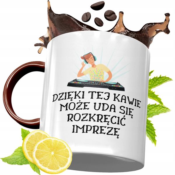 Kubek Bordowy Dla Dja Na Urodziny Prezent Z Nadrukiem Ze Zdjęciem zdjęcie 1