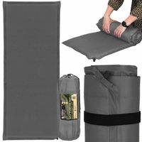 MATA SAMOPOMPUJĄCA KARIMATA 180x50cm MĘKKA SZARA GRUBA Z POKROWCEM MATERAC