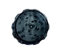 Elegancki Plastikowy Młynek do Suszu CBD Tytoniu 4-Częściowy Czarny