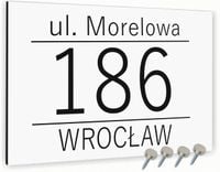 Tabliczka adresowa Z Dibondu Tablica adres domu Biała 40x30