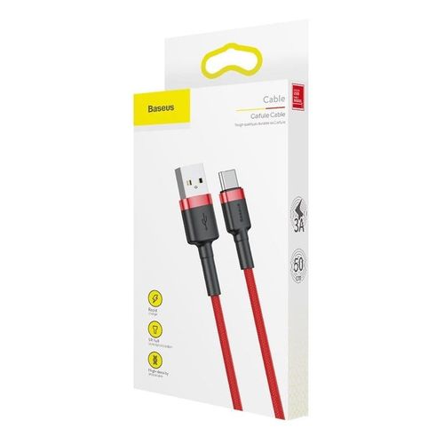 Kabel USB-C Baseus Cafule 3A 0.5m (czerwony) na Arena.pl