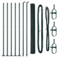 Ogrodzenie z słupkami Zielony 1.4 x 10 m Stal pokryta PCV