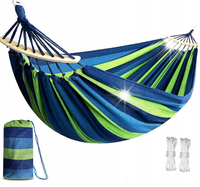 HAMAK WISZĄCY OGRODOWY DWUOSOBOWY XXL MOCNY 200 kgHAMAK Z DRĄŻKIEM 260x150