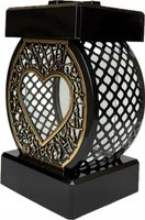 ZNICZ LAMPION GLAMOUR KOŁO AŻUR SERCE PIĘKNY 2 KOLORY ZŁOTO